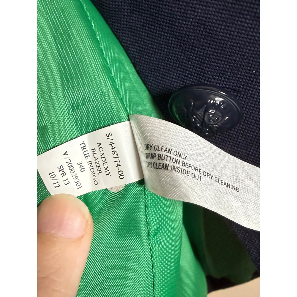 Gap The Academy Blazer Womens Size 8 Navy Blue Two Button Jacket Preppy Academia - Picture 9 of 9